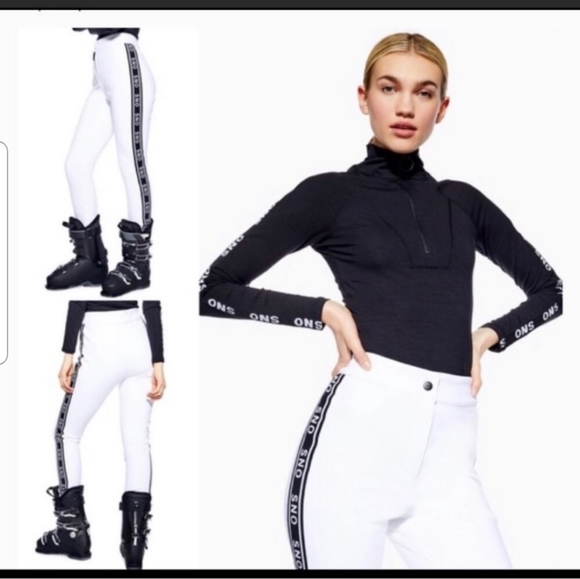 Topshop Pants - Topshop Sno Alanis Ski White Pants